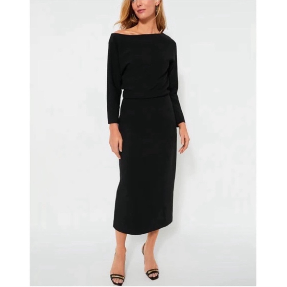 Tuckernuck Black Long-Sleeve Midi Dress